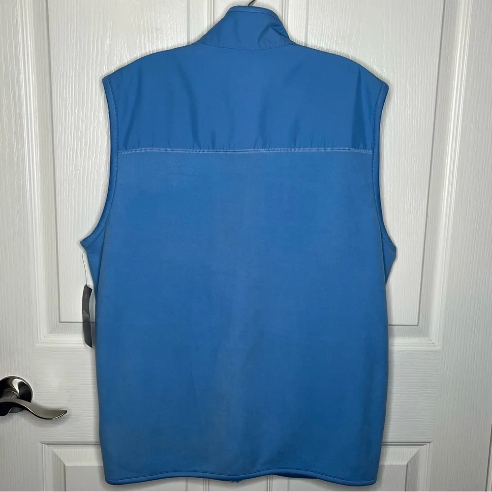 Chaps Blue Micro Fleece Vest Mens Size M NWT